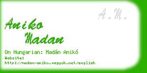 aniko madan business card
